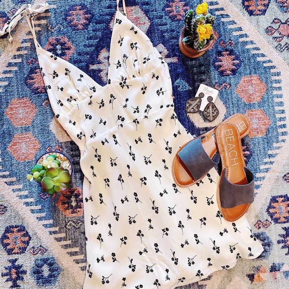 BLUSH Cream Mini Dress